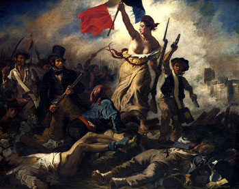 La liberté guidant le peuple von Eugène Delacroix 