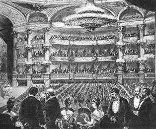 Salle Le Peletier (ca. 1860),  die Pariser Oper 